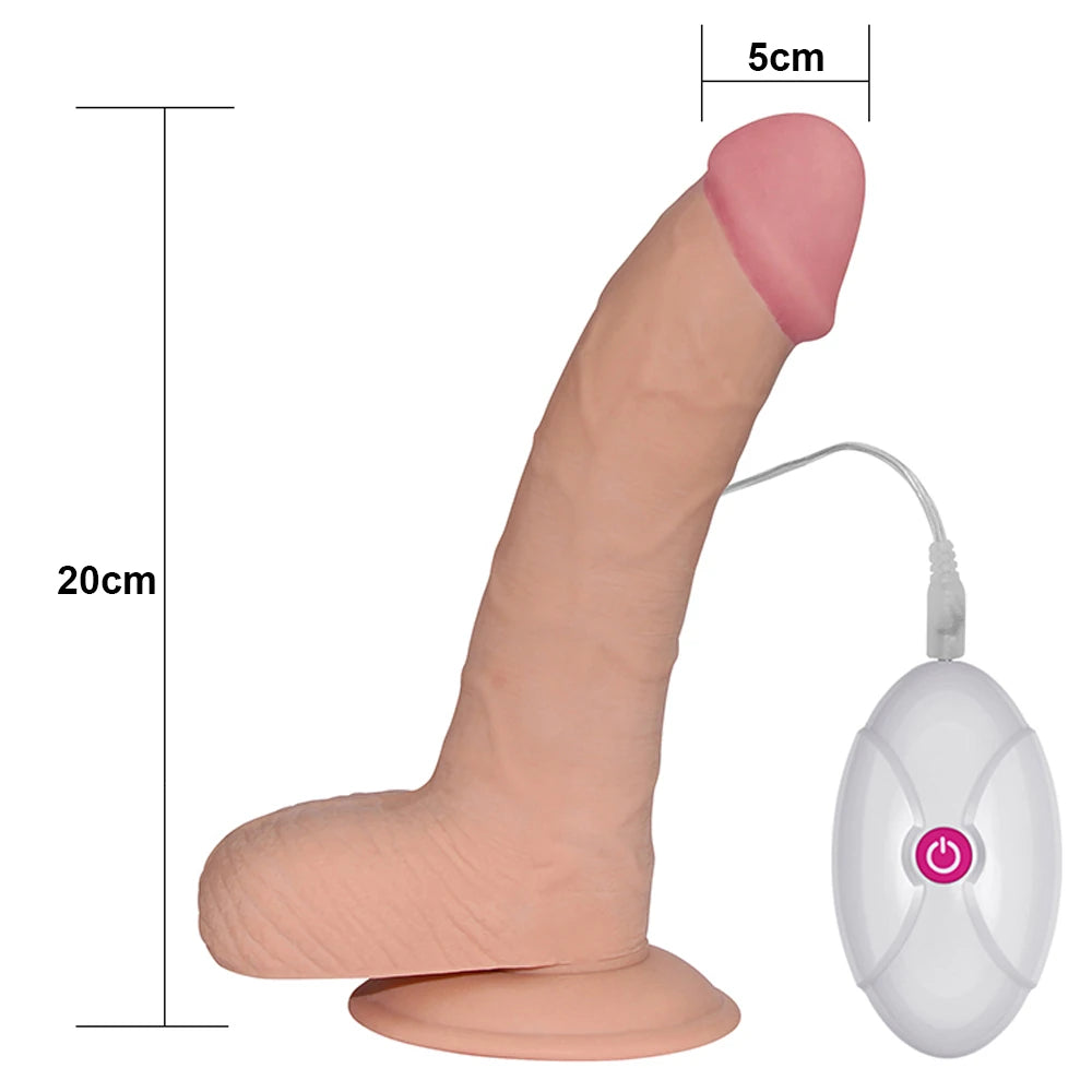 Lovetoy The Ultra Soft Dude Dildo 20 Cm Titreşimli Realistik Penis LV1095