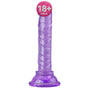 Erox Jelly Silicone 14.5 cm Anal ve Vajinal Realistik Penis-Purple