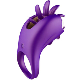 Erox The Cock Ring Clitoral Stimulating Şarjlı Penis Halkası-Purple