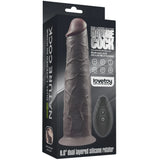 Lovetoy Dual Layered Silicone Rotator Black 20 Cm Hareketli Realistik Penis LV410220