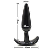 Erox Anal Fantasy Silicone Jelly Butt Plug Anal Alıştırıcı-Black