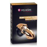 Mystim Pubic Enemy No.1 Gold Penis Kafesi ve Penis Kilidi