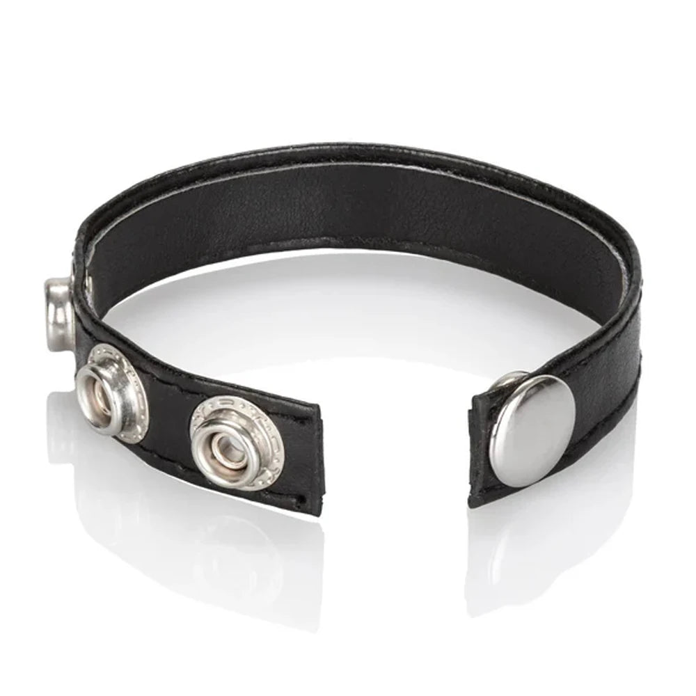Calexotics Leather 3-Snap Ring Deri Penis Halkası