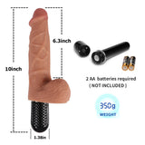 Dildo Series Hans 10 Mod Çift Katmanlı Realistik Vibratör