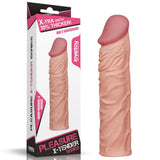 Lovetoy Pleasure X-Tender 5 cm Dolgulu Realistik Penis Kılıfı
