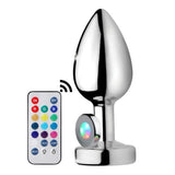 Erox Remote Control Uzaktan Kumandalı Led Işıklı Metal Anal Plug Large