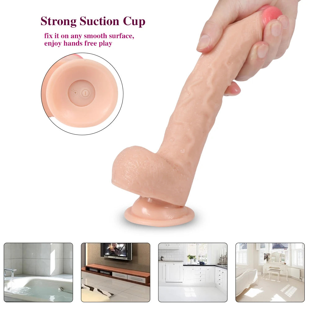 Shequ Jeff Swaying 23 Cm Hareketli Dönebilen Kemerli Realistik Penis