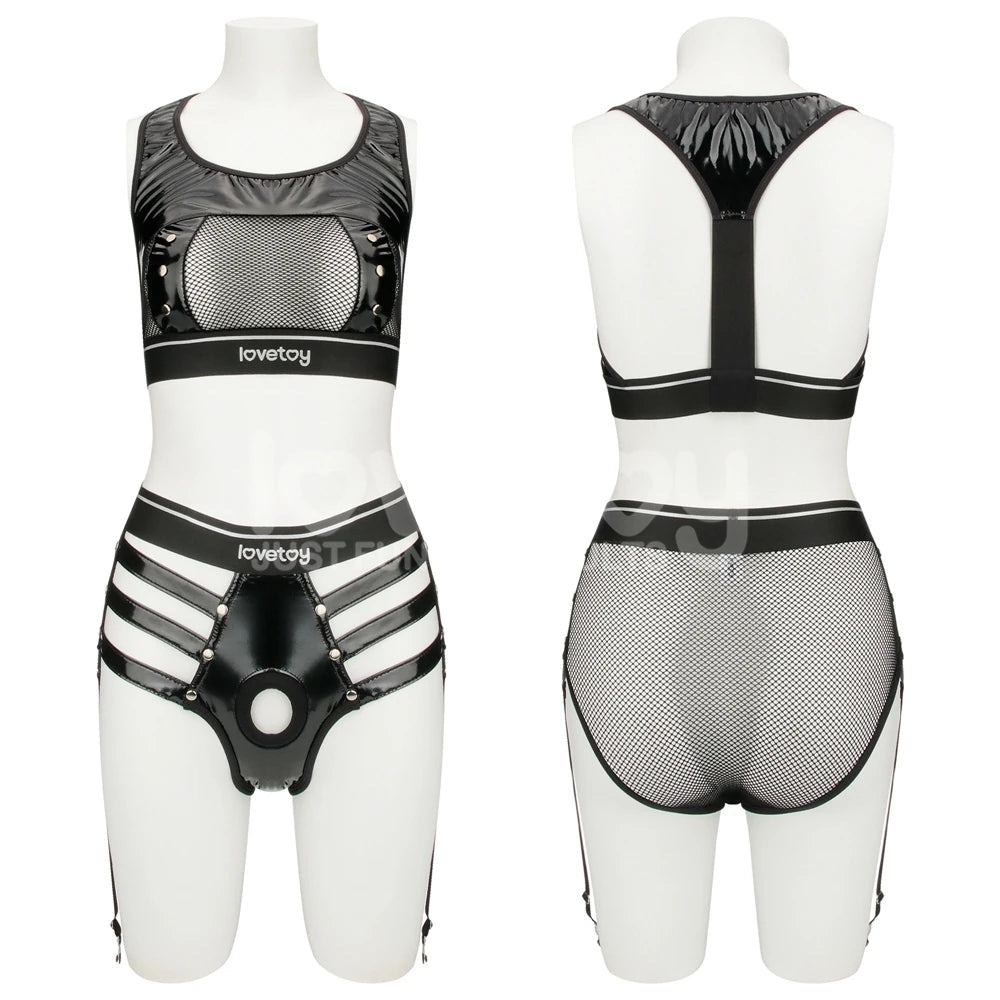 Lovetoy Rebellion Reign Iconic Harness Strap on Set LV781001B M/L