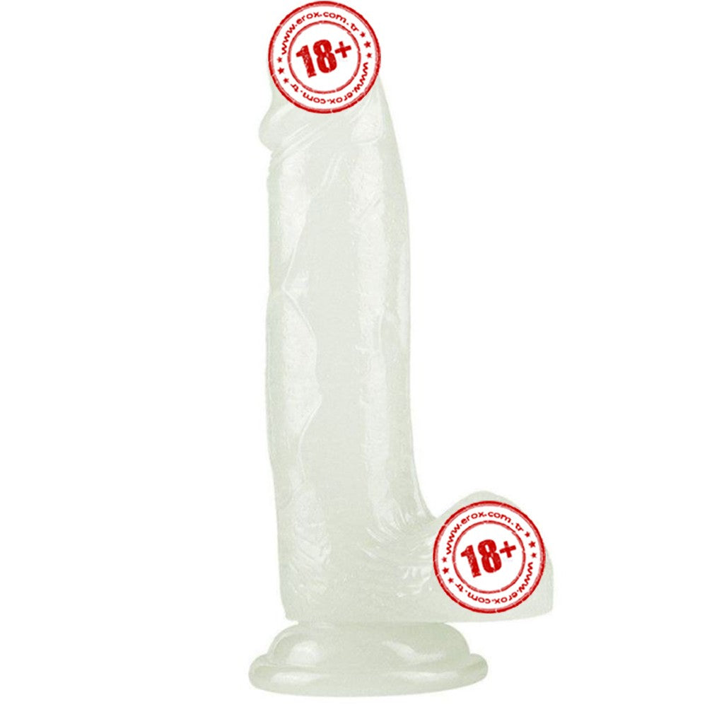 Lovetoy Lumino Play 21.5 Fosforlu Realistik Jel Penis