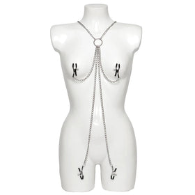 Fetish Collection Harness With Clamps Erojen Bölge Klipsi
