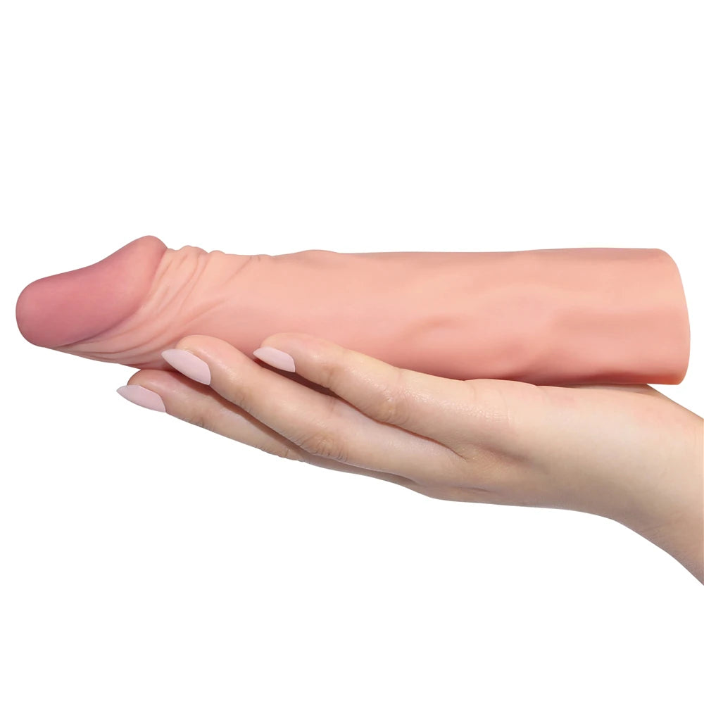 Lovetoy Pleasure X-Tender Girth 5 cm Dolgulu Realistik Penis Kılıfı