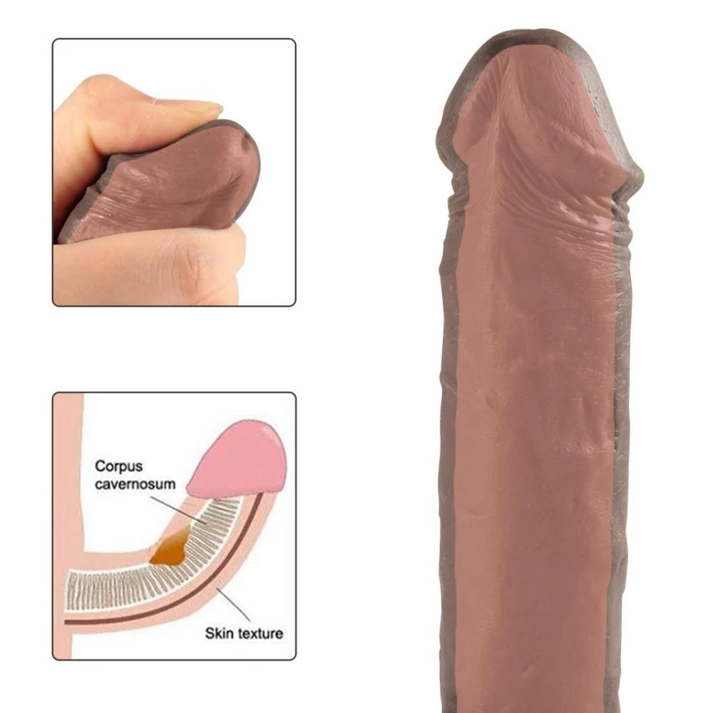 Shequ Dildo Series Addison Natural Dokdu 17 Cm Realistik Zenci Penis