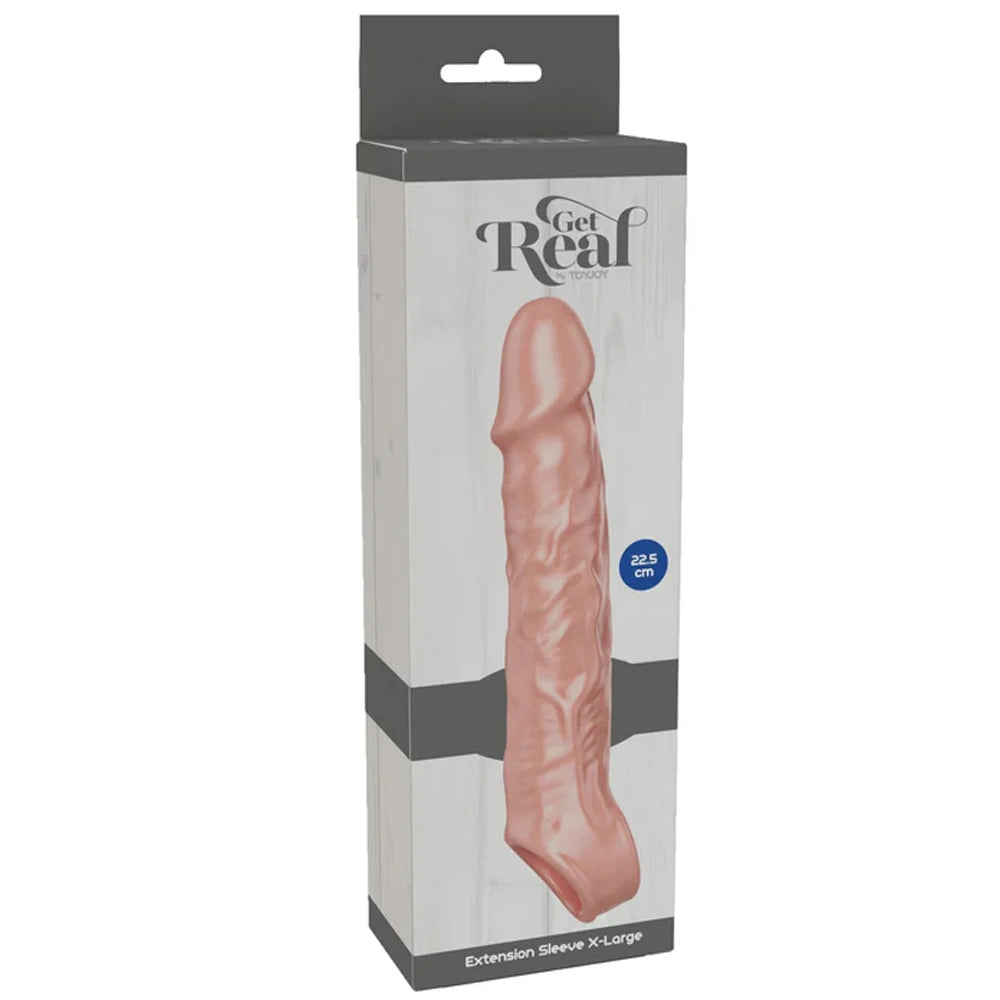 ToyJoy Get Real Extension Sleeve TPE XL 22.5 Cm Şeffaf Penis Kılıfı