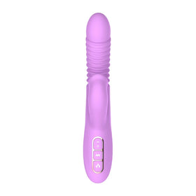 Dibe Angelia Thrusting İleri Geri Hareketli Dilli Rabbit Vibratör-Purple