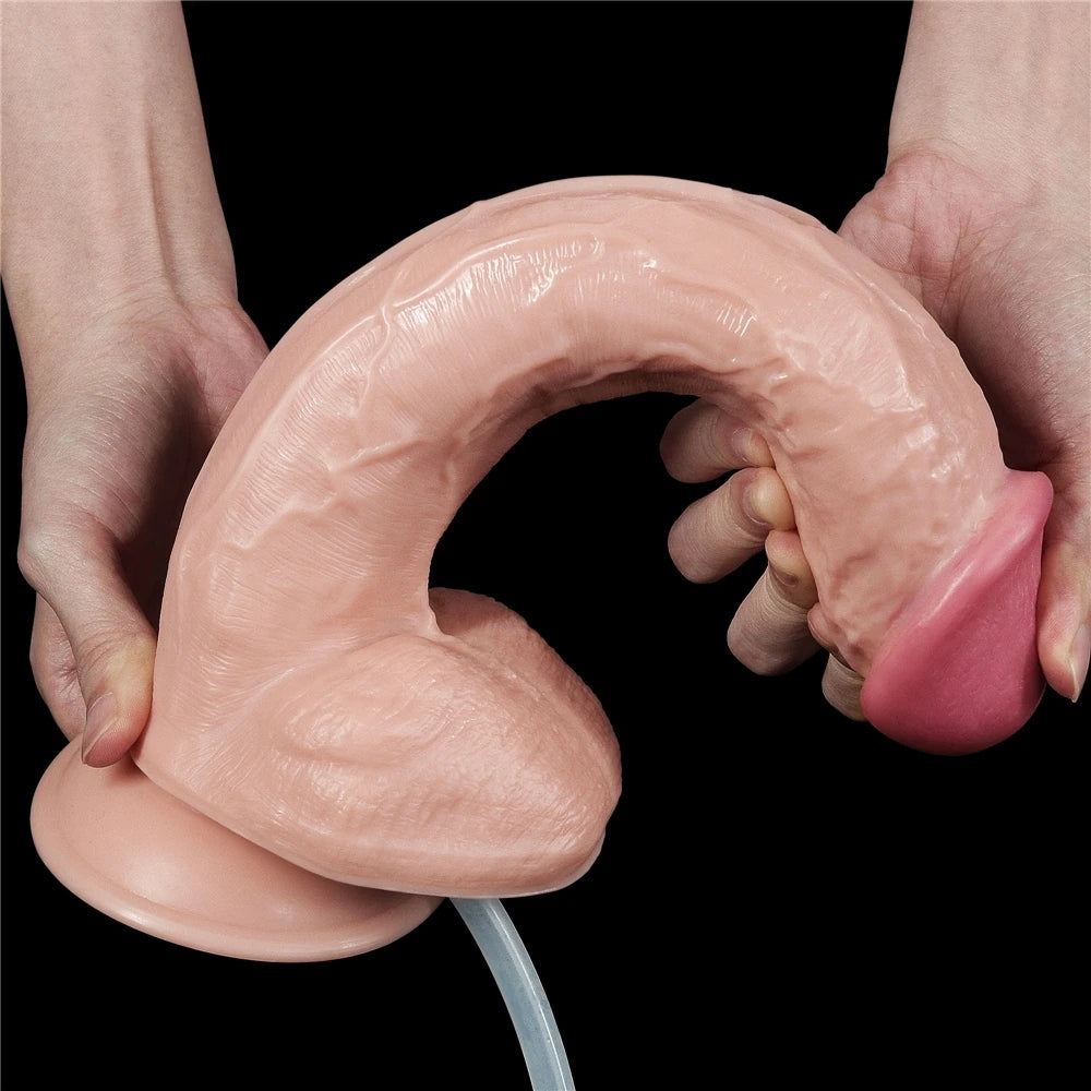 Lovetoy Squirt Extreme Dildo 28 Cm Boşalabilir Kemerli Realistik Penis LV116023