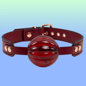 Erox Fetish Fantasy Series Master Blix Ball Gag Deri Ağız Topu-Kırmızı