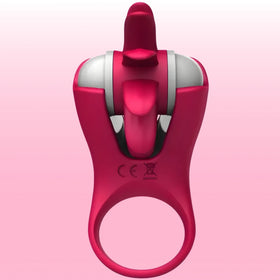 Erox The Cock Ring Clitoral Stimulating Şarjlı Penis Halkası-Pink