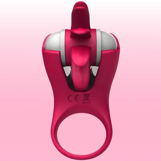 Erox The Cock Ring Clitoral Stimulating Şarjlı Penis Halkası-Pink
