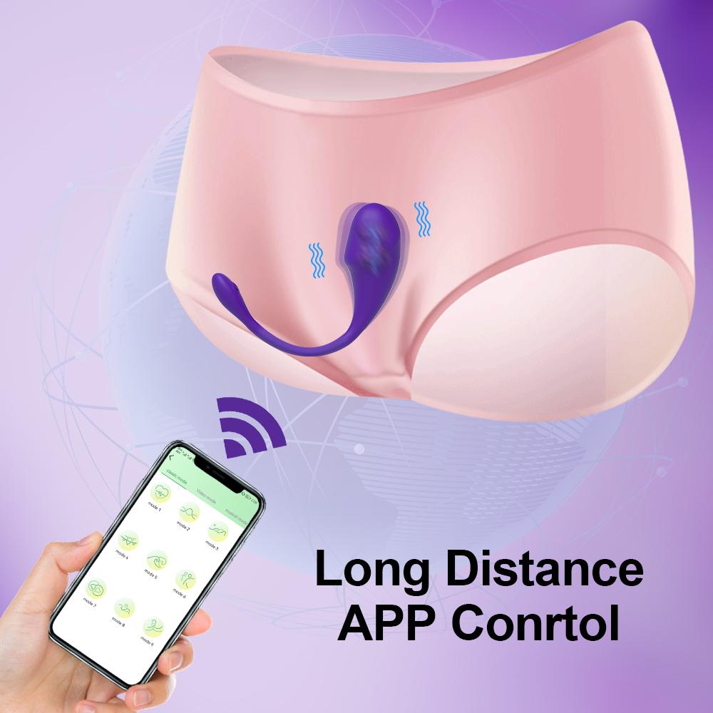 Erox Push Telefon Kontrollü Giyilebilir Vibratör Purple