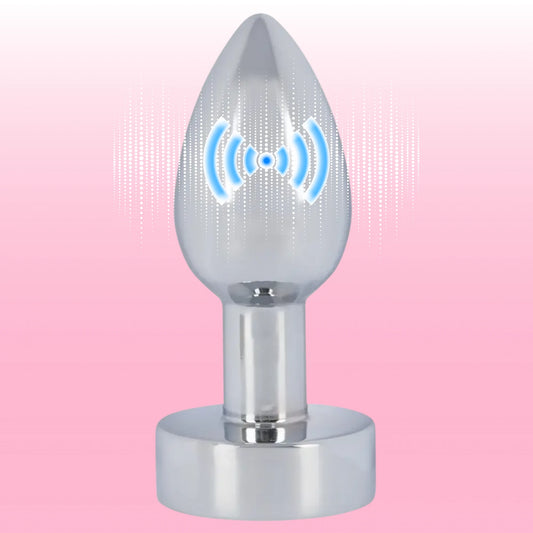 Anos Heavy Metal Butt Plug With Vibration Anal Plug Vibratör