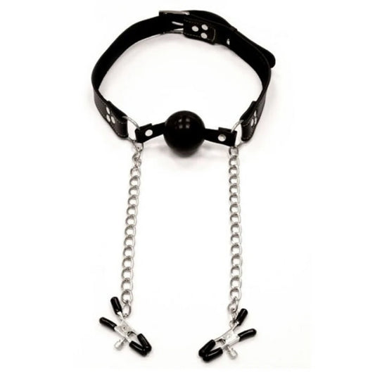 Pipedream Fetish Fantasy Series Ball Gag & Nipple Clamps
