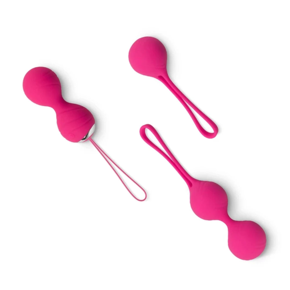 Erox Exuis Balls Set Uzaktan Kumanda Kegel Egzersiz Vibratörü Pink