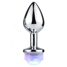 Erox The Anal Fantasy Led Işıklı Metal Anal Plug-Medium