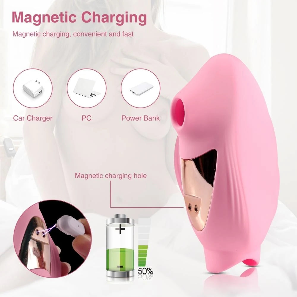 Shequ Queena Emiş Güçlü ve Dil Hareketli Vibratör