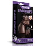Lovetoy Easy Strapon 20 cm Kemerli Titreşimli Zenci Penis