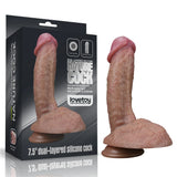 Lovetoy Dual Layered Silicone Cock 19.5 cm Realistik Penis LV411051