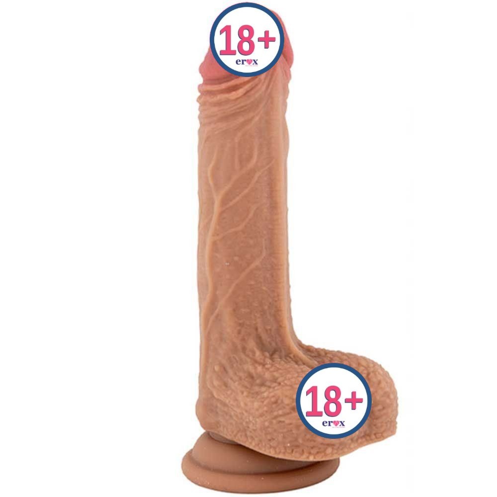 Erox Natural Texture 19 cm Çift Katmanlı Realistik Penis