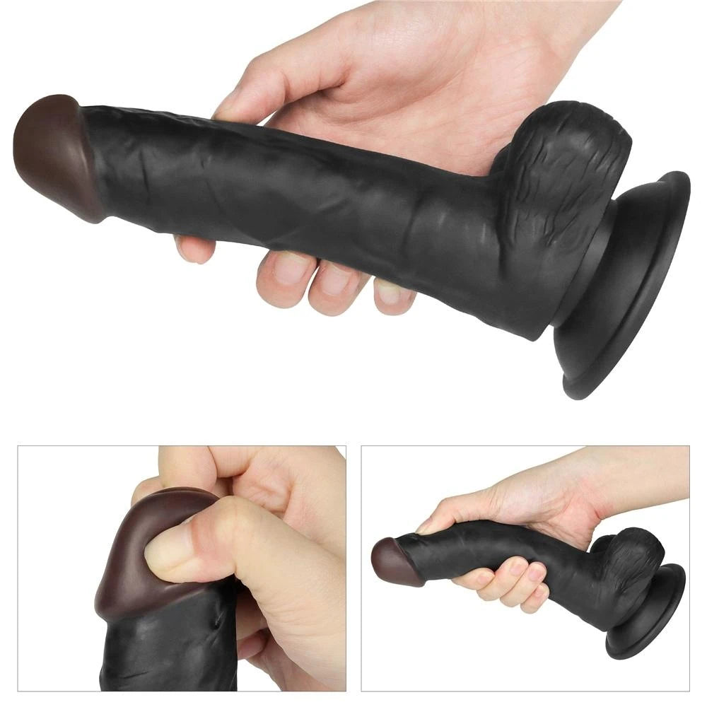 Lovetoy Easy Strapon 20 cm Kemerli Realistik Zenci Penis