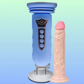 Erox Suction Cup Sex Machine Realistik Penis Uyumlu Seks Makinesi-Blue