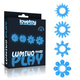 Lovetoy Lumino Play Fosforlu 4 Farklı Boyda Esnek Penis Halkası