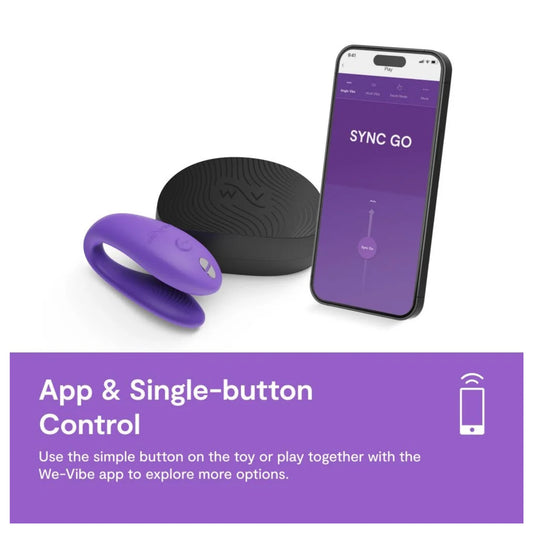 We-Vibe Sync Go App-Controlled Couple Vibrator - Purple