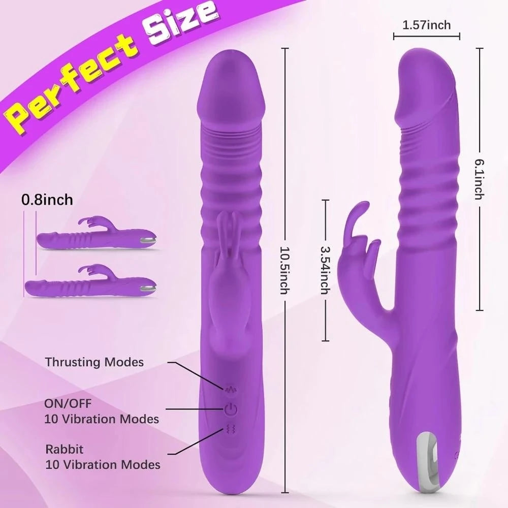 Erox G-Fantasy Aise Bionic Design İleri Geri Hareketli Rabbit Vibratör