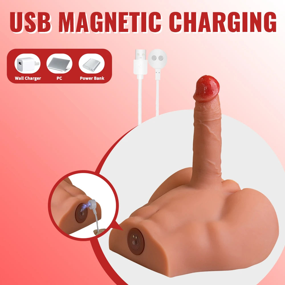 Shequ Peel Hareketli Realistik Erkek Yarım Vücut Masturbator SQ-MAR30022V
