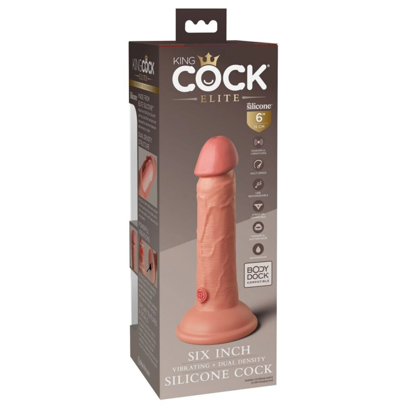 Pipedream King Cock Elite 15 Cm Natural Doku Realistik Vibratör