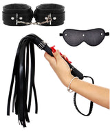 Erox Fetish Fantasy Series Cuffs 4 Pcs. Deri Fetiş Pozisyon Kelepçe Seti-Siyah