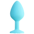 Erox The Anal Fantasy Kristal Taşlı Silikon Anal Plug-Medium