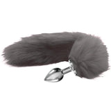 Erox Love The Anal Fantasy Kül Gri Tilki Kuyruklu Metal Anal Plug