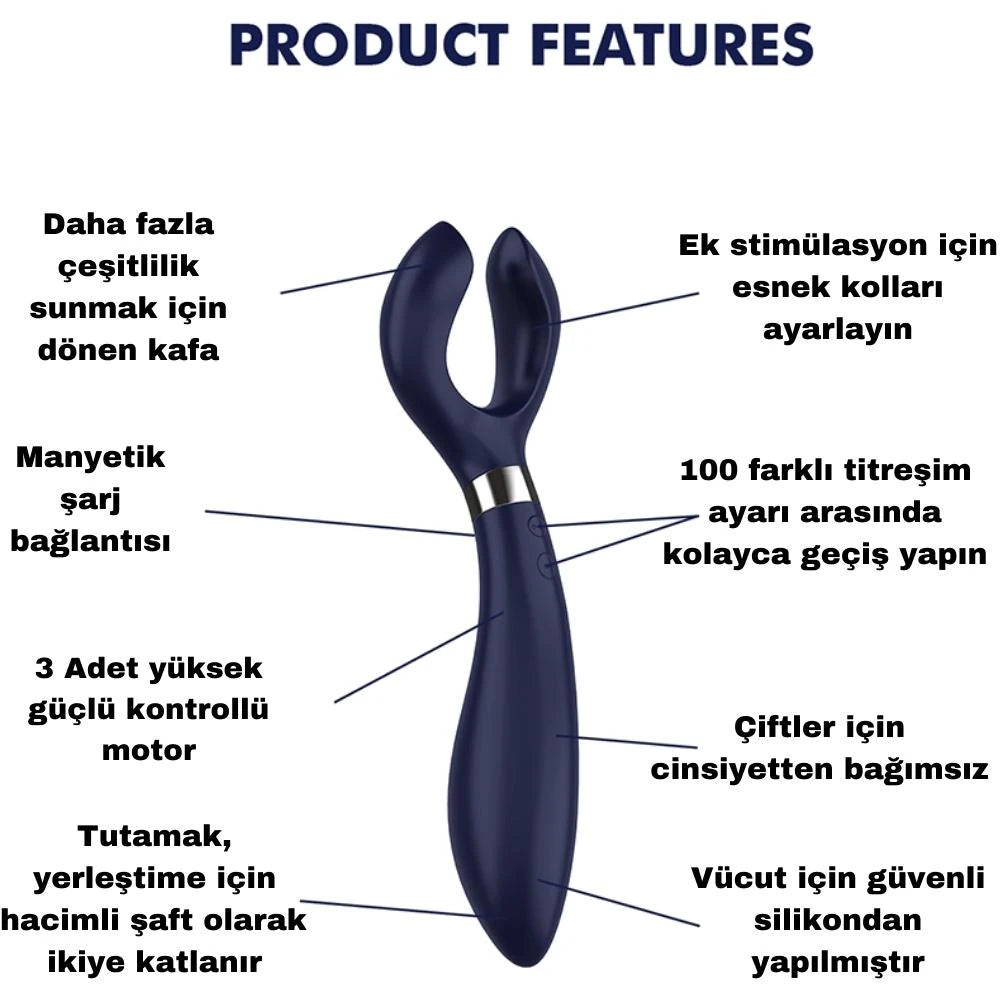 Satisfyer Endless Fun Çiftlere Özel Vibratör ve Penis Halkası-Blue