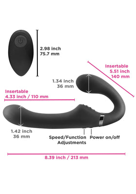 NS Novelties Shi/Shi Midnight Rider Uzaktan Kumandalı Titreşimli Strap-On