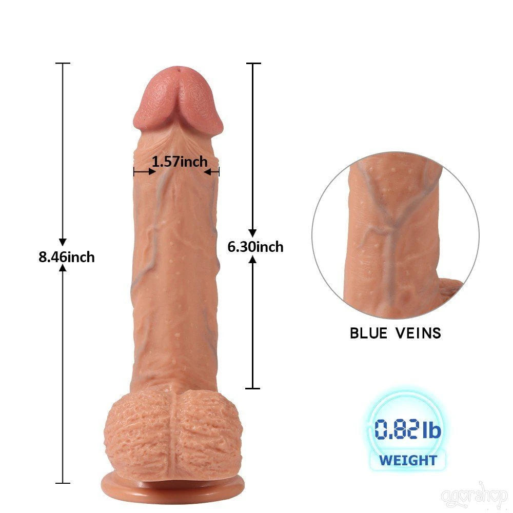 Dildo Series Dean 21 cm Çift Katmanlı Et Doku Realistik Penis