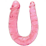 Erox Double Ended Jelly Dildo 30 cm Çift Taraflı Jel Penis-Pink