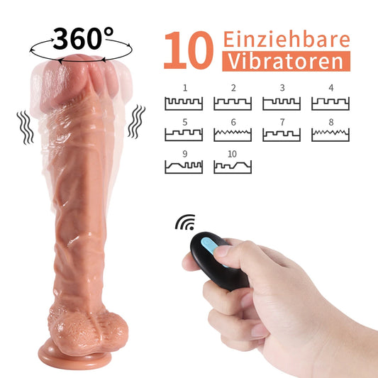 Shequ Rotating Dildo Jihad Knight 25 Cm Dönebilen Hareketli Realistik Penis