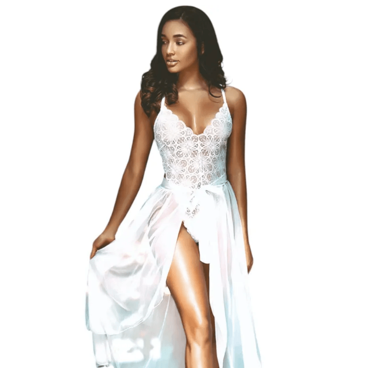 Erox Fantasy Wear Dantelli Uzun Seksi Gecelik