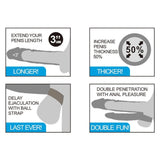 Lovetoy Pleasure X Tender 7.6 cm Dolgulu Çift Taraflı Penis Kılıfı