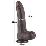 Lovetoy Sliding Skin Dildo Hareketli Deri Özellikli 22 Cm Realistik Zenci Penis
