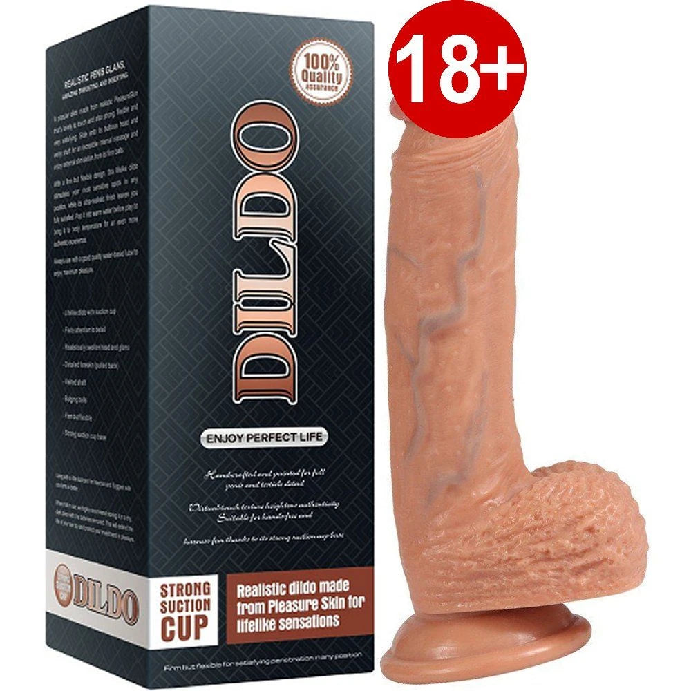 Dildo Series Dean 21 cm Çift Katmanlı Et Doku Realistik Penis